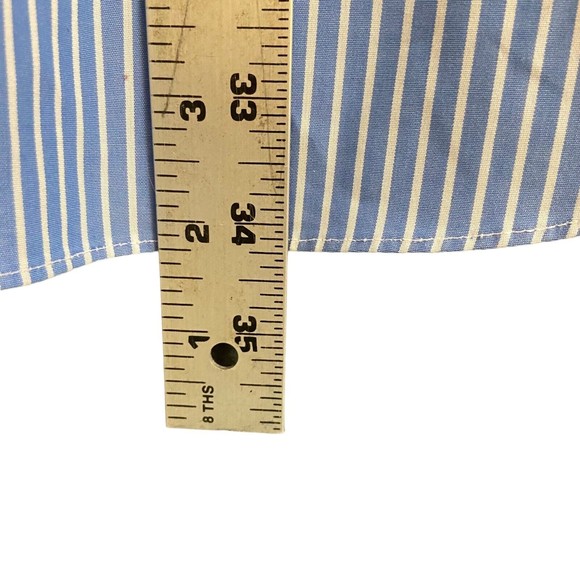 Brooks Brothers Mens‎ Shirt Adult Size 16.5 (4/5) Blue Striped Regent Non-Iron - Picture 7 of 7